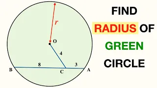 Don't regret later: Learn the Quickest And Easiest Way To Find The Radius Of  the given Green Circle