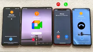 Incoming Call + Google Duo Call Z Fold 3 + iPhone 11+ Honor 20Pro + OPPO Reno7