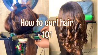 HOW TO: curl your hair using a curler/ beginners friendly 101/ #hairstyling  #curlinghair