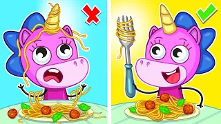 How to Behave In a Restaurant | Good Habits For Kids 🍴🍰 | Teeny Mimi 🦄