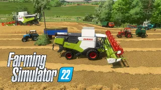 FS22 Kolkhoz. Malinovka map. Harvesting barley with COOL harvesters [TRION 520, TUCANO 580]