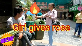 WHAT HAPPENS WHEN A GIRL GIVES ROSE TO UNKNOWN GUYS (Social Experiment- Rose Prank)