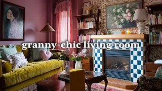 *TINY* Bold Living Room Makeover | Grandma-Chic Style!
