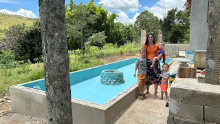 CONSTRUÍMOS UM LAGO PRA PEIXES NO NOSSO SÍTIO 😍