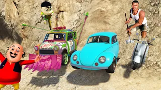 GTA 5: FRANKLIN AND SHINCHAN Found BURIED "MOTU PATLU SUPERCARS" in GTA 5! (GTA 5 mods)