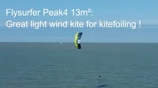 Flysurfer peak4 13 m²: great light wind kite for kitefoiling!