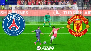 PSG VS MAN UTD FC 24 PENALTIES ! MANCEHSTER UNITED VS PARIS ! UCL FINAL ! PENALTY SHOOTOUT