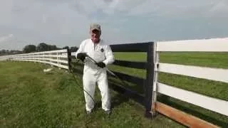 Kentucky Horse Park fences painted black