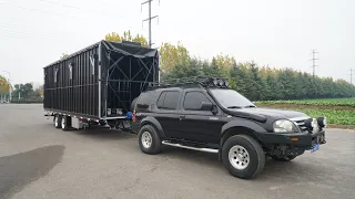 Concert Setup Mobile LED Stage Trailer-SINOSWAN ST80 Manual Type Suitable Outdoor Medium Live Show