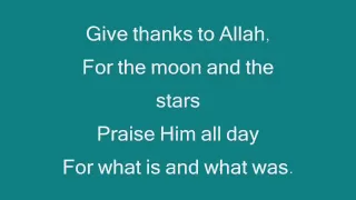 Zain Bhikha Give thanks To Allah Lyrics