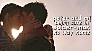 peter and mj being cute in spider-man no way home