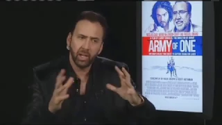 Nicolas Cage Interview for 'Army Of One' (2016)