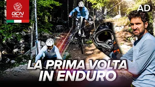 Alan prova l’Enduro per la prima volta.