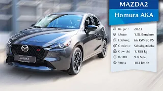 2023 Mazda2 Homura Aka 1.5 e-SKYACTIV G 90 PS | MACHINE GREY (46G) | 360° Ansicht + Innenraum (4K)
