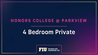 FIU Parkview Hall Room Tour: 4 Bedroom Private