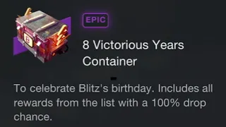 Opening 8 Victorious Years Container WoTb