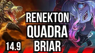 RENEKTON vs BRIAR (TOP) | Quadra, 8 solo kills, 42k DMG, Legendary, 21/3/5 | NA Master | 14.9