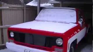 Cold Start 1977 Chevy 250 Inline 6 | 23* F Cold Start C10 Truck