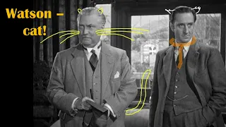 Gluing video: Watsoncat theory {universal Holmes, Sherlock Basil Rathbone, Cat Nigel Bruce}