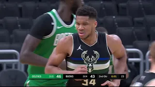 Giannis Antetokounmpo Throwns Down On Tacko Fall