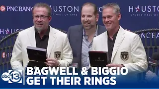 Bagwell, Biggio finally get Houston Sports Hall of Fame rings