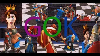 BATTLE CHESS GOK RED VS BLUE ( movie world's longest battle video with ALL fatality moments)