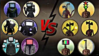 Titan Tv Man Family Vs Siren Head Family