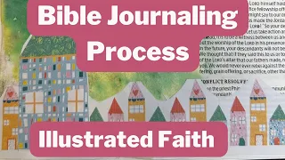 Bible Journaling Process | Illustrated Faith Print and Pray | mixed media bible journaling