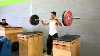 90kg power jerk + split jerk off the block