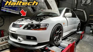 Fully Built Evo 9 Hits Dyno For Proper Haltech Tune!!