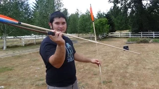 Throwing With the Basketmaker Style PVC Atlatl and Takedown Dart