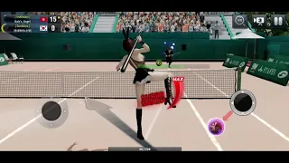 Ultimate Tennis 2021: Dale's_Angel vs Korean Dave +10 (set 2 turn on lag tool but it's too late)