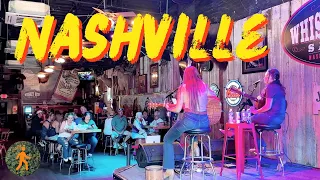 Downtown Nashville Tennessee! Virtual Walk - Broadway!  Live Music!