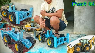 How to make backhoe loader Cat 444F2 RC Scale 1/10 from PVC Part 04