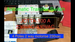ATS- AUTOMATIC TRANSFER SWITCH with MANUAL | JOTTA 100 A  230-380 VAC 4 Poles- 2 way