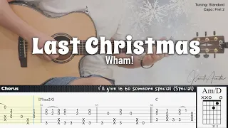 (FREE TAB) Last Christmas - Wham!  | Fingerstyle Guitar | TAB + Chords + Lyrics