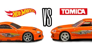 HOT WHEELS VS TOMICA - Toyota Supra Fast And Furious Manufacturer Comparison