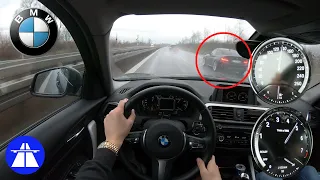 BMW F20 118i TOP SPEED ON GERMAN AUTOBAHN MAX ACCELERATION