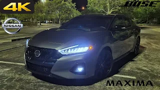 2022 Nissan Maxima SR - POV Night Drive 4K (Binaural Audio) Amazing Bose Sound System