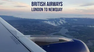 British Airways Airbus A320 ✈ London Heathrow to Newquay Cornwall Airport Flight Video