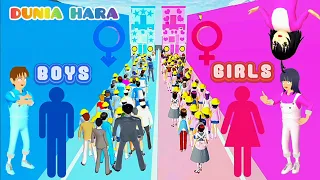 Yuta Biru Kumpulkan Semua Laki laki VS Mio Pink Semua Perempuan di Kota Sakura Siapa Lebih Banyak ?