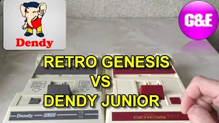 Игровая консоль Retro Genesis 8 bit VS Dendy Junior /// Сравнение, звук, картинка.