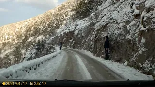 Подъем в с. Колхозное зимой