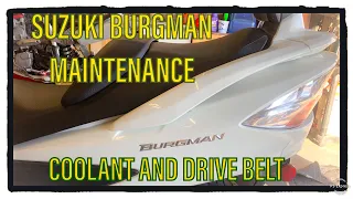 How To Change Coolant And Drive Belt Suzuki Burgman 400