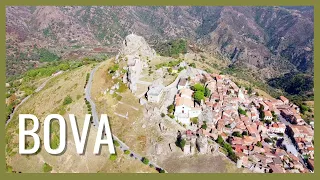 Bova - A Griko speaking village in Calabria. Italy, walking tour in 4k.