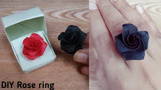 How To Make Beautiful Rose Ring (With Box)/How To Make Paper Things/DIY Paper Rose Ring/Paper Craft