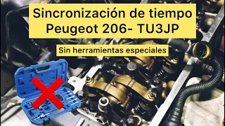 Tiempo de Peugeot 206, motor 1.4 TU3JP (sin herramientas especiales)