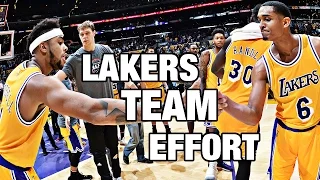 Lakers Team Effort Results in Win Against Warriors