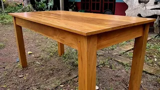 Membuat Meja Kayu Minimalis tehnik mudah finishing Biovarnish