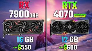 RX 7900 GRE vs RTX 4070 SUPER + R7 7800X3D | Test in 7 Games